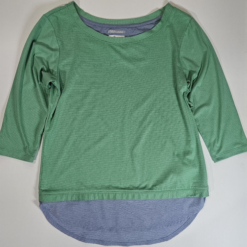 Columbia‎ Shirt Womens Size Small Green Blue Omni-Wick